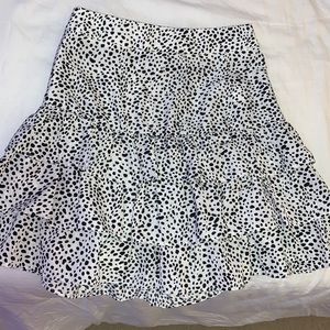 Balack and White Spotted Shein Skirt